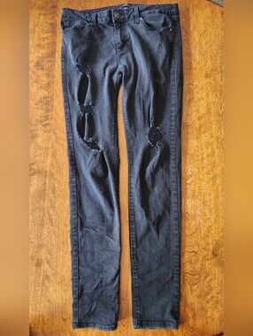 Just Black Distressed Skinny Jeans Size 30 GUC